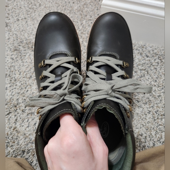Chaco Green Hiking Boots Weatherproof Women's 9 - Picture 5 of 8
